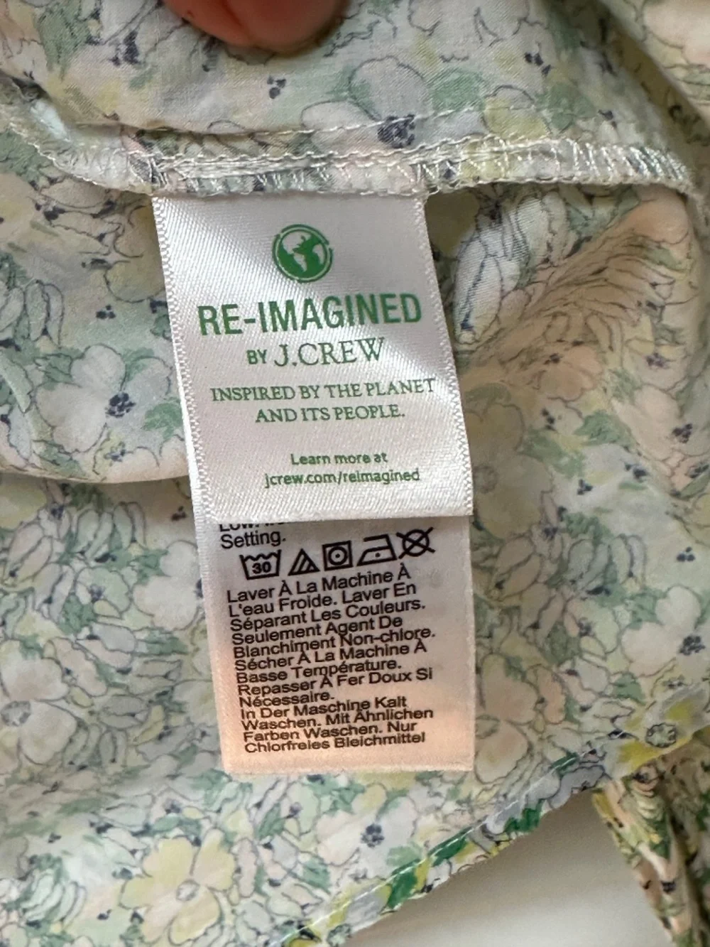 J. Crew Liberty Print 100% Cotton Button Front Popover Blouse - Picture 7 of 16
